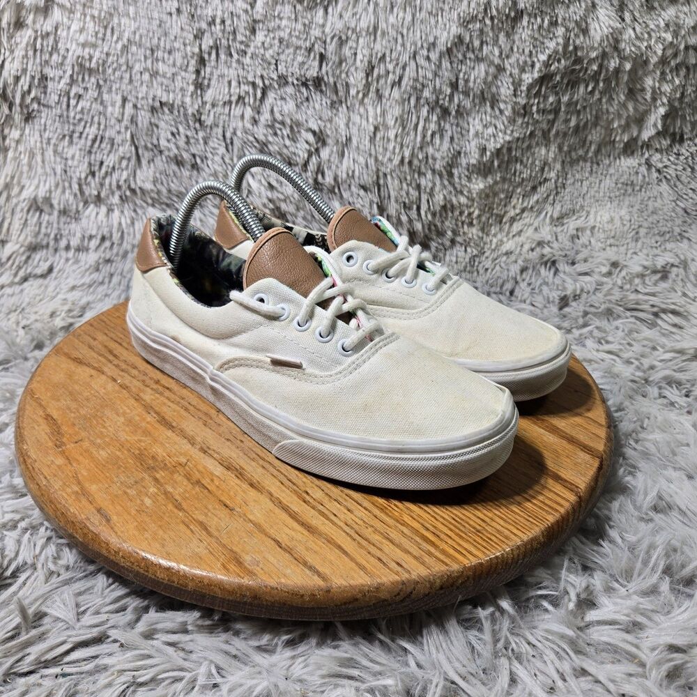 Vans Classic Slip On Canvas Sneaker Mens Size 9 Womens 10.5 Retro Lace Up Shoes